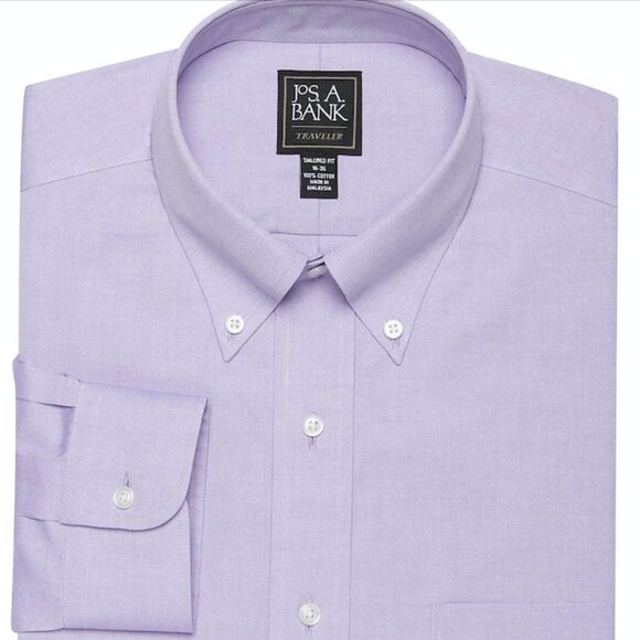 Jos. A.Bank Traveler Collection Tailored Fit Button-Down Collar Dress Shirt - Picture 1 of 2